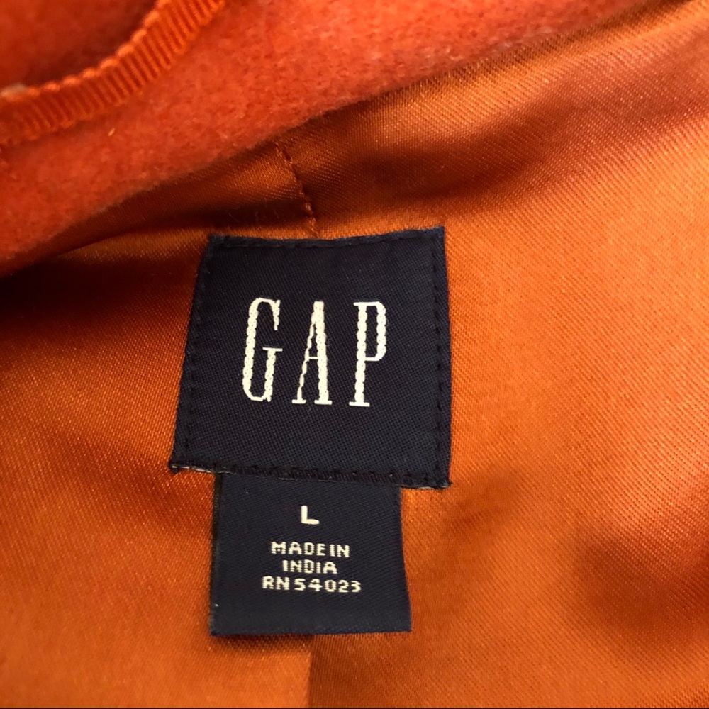 Gap Toggle Clasp Wool Blend Jacket Rust Size Large - image 5
